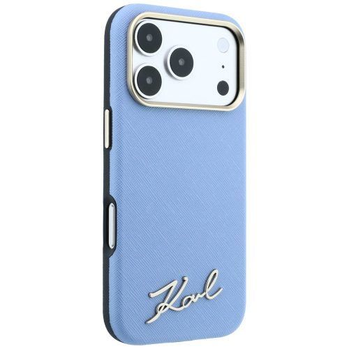 Alternative view of Θήκη Karl Lagerfeld Saffiano Small Script Metal Logo MagSafe Blue iPhone 18 Pro Max/iPhone 17 Pro Max