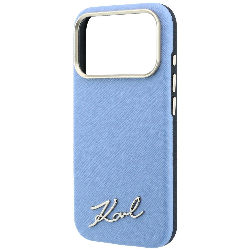 Θήκη Karl Lagerfeld Saffiano Small Script Metal Logo MagSafe Blue iPhone 18 Pro Max/iPhone 17 Pro Max ΘΗΚΕΣ KARL LAGERFELD Θήκη Karl Lagerfeld Saffiano Small Script Metal Logo MagSafe Blue iPhone 18 Pro Max/iPhone 17 Pro Max - Image 3