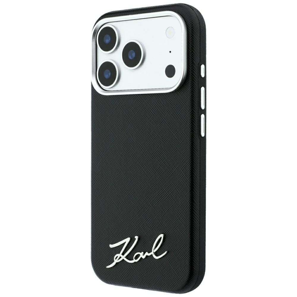 Θήκη Karl Lagerfeld Saffiano Small Script Metal Logo MagSafe Black iPhone 18 Pro Max/iPhone 17 Pro Max ΘΗΚΕΣ KARL LAGERFELD Θήκη Karl Lagerfeld Saffiano Small Script Metal Logo MagSafe Black iPhone 18 Pro Max/iPhone 17 Pro Max - Image 6