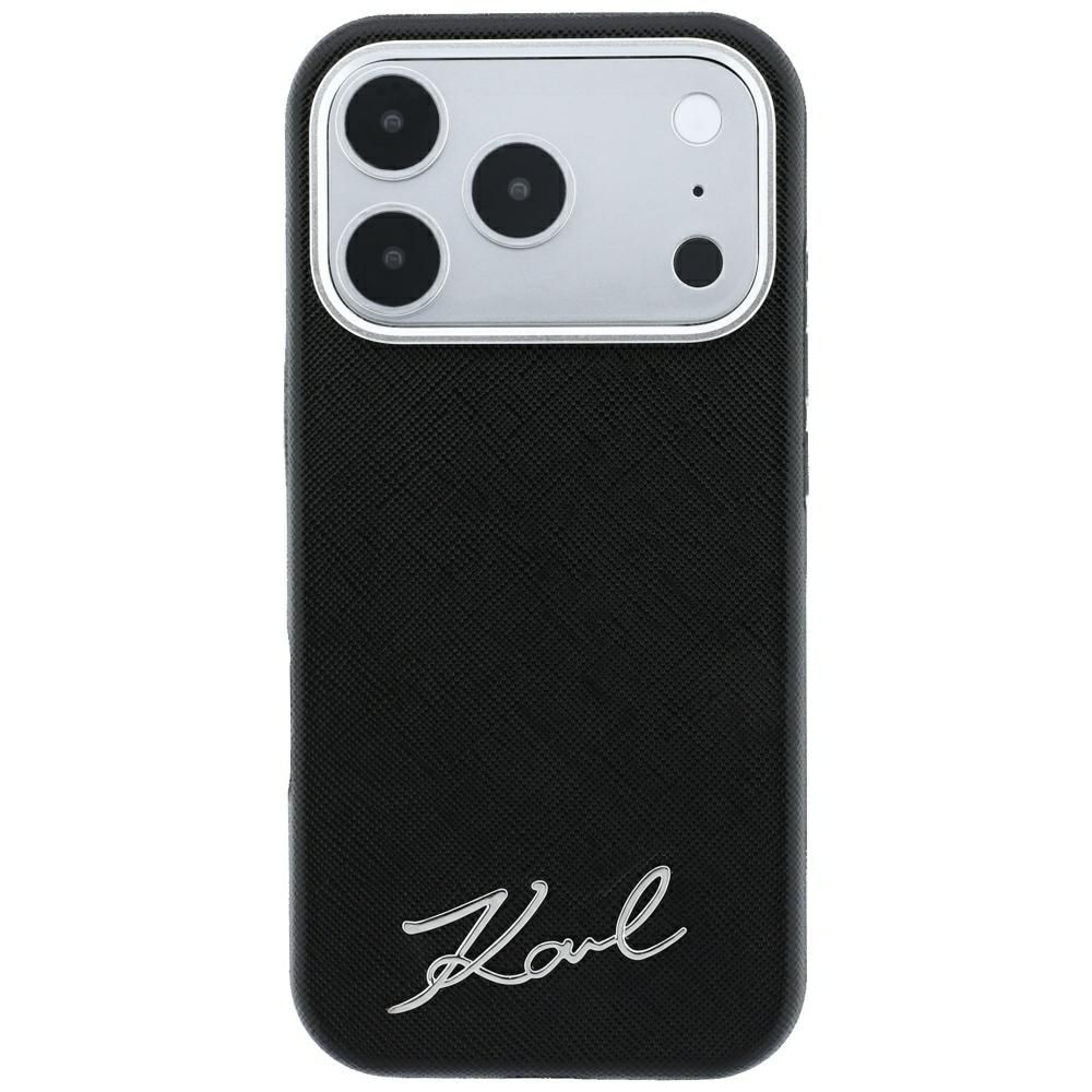 Θήκη Karl Lagerfeld Saffiano Small Script Metal Logo MagSafe Black iPhone 18 Pro Max/iPhone 17 Pro Max ΘΗΚΕΣ KARL LAGERFELD Θήκη Karl Lagerfeld Saffiano Small Script Metal Logo MagSafe Black iPhone 18 Pro Max/iPhone 17 Pro Max - Image 5