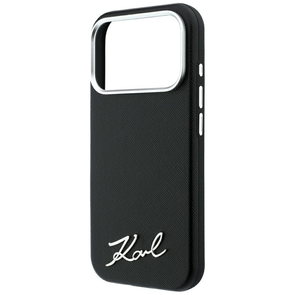 Θήκη Karl Lagerfeld Saffiano Small Script Metal Logo MagSafe Black iPhone 18 Pro Max/iPhone 17 Pro Max ΘΗΚΕΣ KARL LAGERFELD Θήκη Karl Lagerfeld Saffiano Small Script Metal Logo MagSafe Black iPhone 18 Pro Max/iPhone 17 Pro Max - Image 2