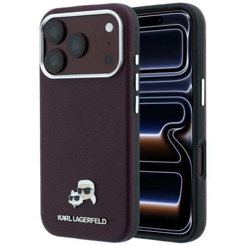 Θήκη Karl Lagerfeld Karl and Choupette Head Pins MagSafe Leather Burgundy iPhone 18 Pro Max/iPhone 17 Pro Max ΘΗΚΕΣ KARL LAGERFELD Θήκη Karl Lagerfeld Karl and Choupette Head Pins MagSafe Leather Burgundy iPhone 18 Pro Max/iPhone 17 Pro Max