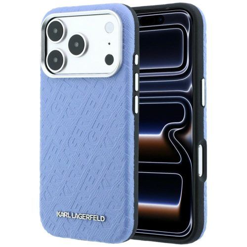 Θήκη Karl Lagerfeld Grained Allover Logo Metal Elongated MagSafe Blue iPhone 18 Pro Max/17 Pro Max ΘΗΚΕΣ KARL LAGERFELD Θήκη Karl Lagerfeld Grained Allover Logo Metal Elongated MagSafe Blue iPhone 18 Pro Max/17 Pro Max