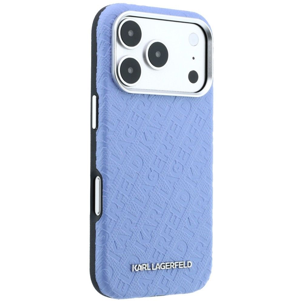 Θήκη Karl Lagerfeld Grained Allover Logo Metal Elongated MagSafe Blue iPhone 18 Pro Max/17 Pro Max ΘΗΚΕΣ KARL LAGERFELD Θήκη Karl Lagerfeld Grained Allover Logo Metal Elongated MagSafe Blue iPhone 18 Pro Max/17 Pro Max - Image 4