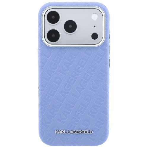 Alternative view of Θήκη Karl Lagerfeld Grained Allover Logo Metal Elongated MagSafe Blue iPhone 18 Pro Max/17 Pro Max
