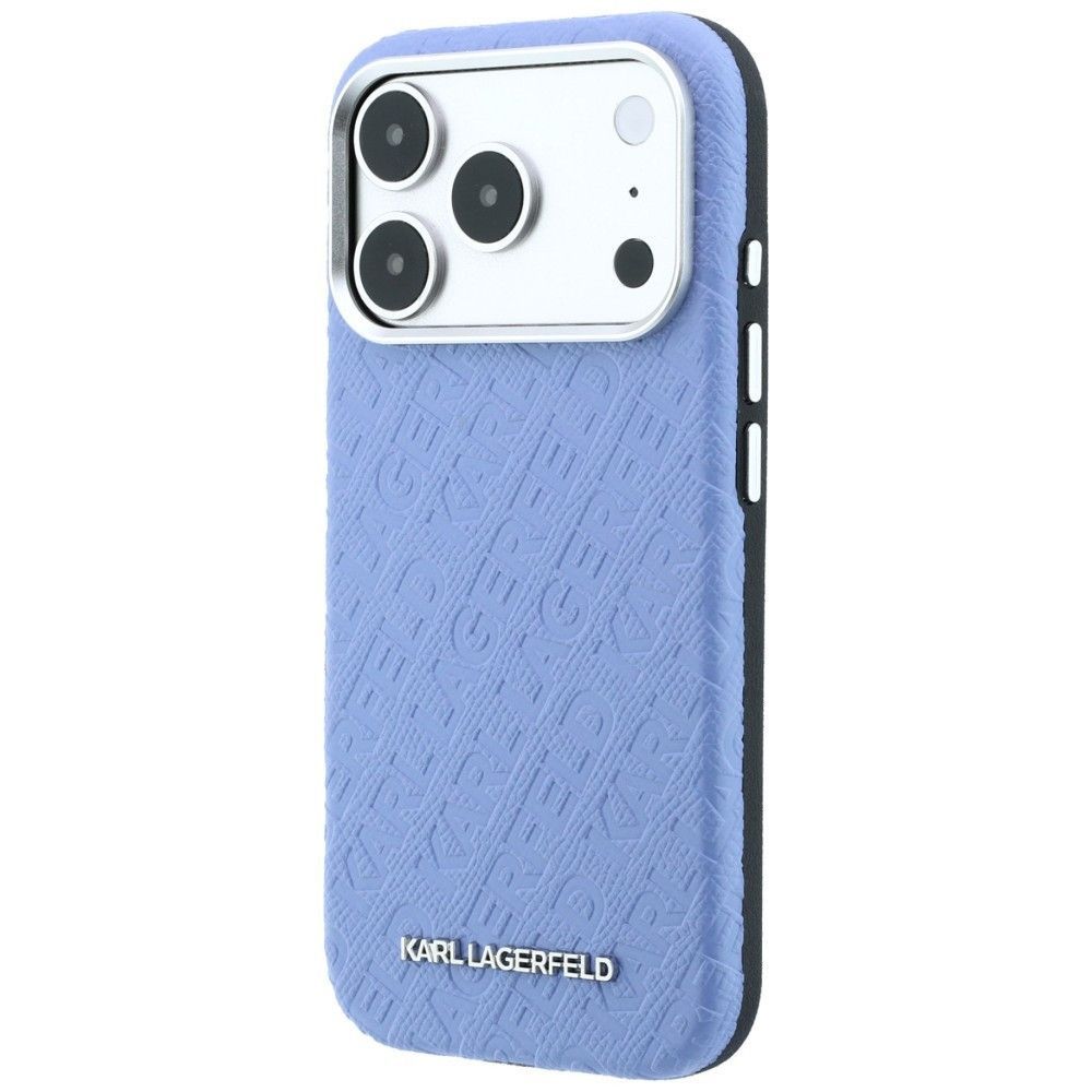 Θήκη Karl Lagerfeld Grained Allover Logo Metal Elongated MagSafe Blue iPhone 18 Pro Max/17 Pro Max ΘΗΚΕΣ KARL LAGERFELD Θήκη Karl Lagerfeld Grained Allover Logo Metal Elongated MagSafe Blue iPhone 18 Pro Max/17 Pro Max - Image 3