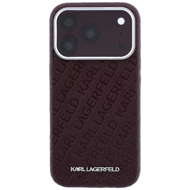 Θήκη Karl Lagerfeld Monogram Logo MagSafe Burgundy iPhone 18 Pro/17 Pro ΘΗΚΕΣ KARL LAGERFELD Θήκη Karl Lagerfeld Monogram Logo MagSafe Burgundy iPhone 18 Pro/17 Pro - Image 3