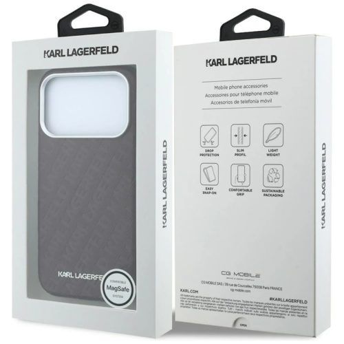 Alternative view of Θήκη Karl Lagerfeld Monogram Logo MagSafe Burgundy iPhone 18 Pro/17 Pro