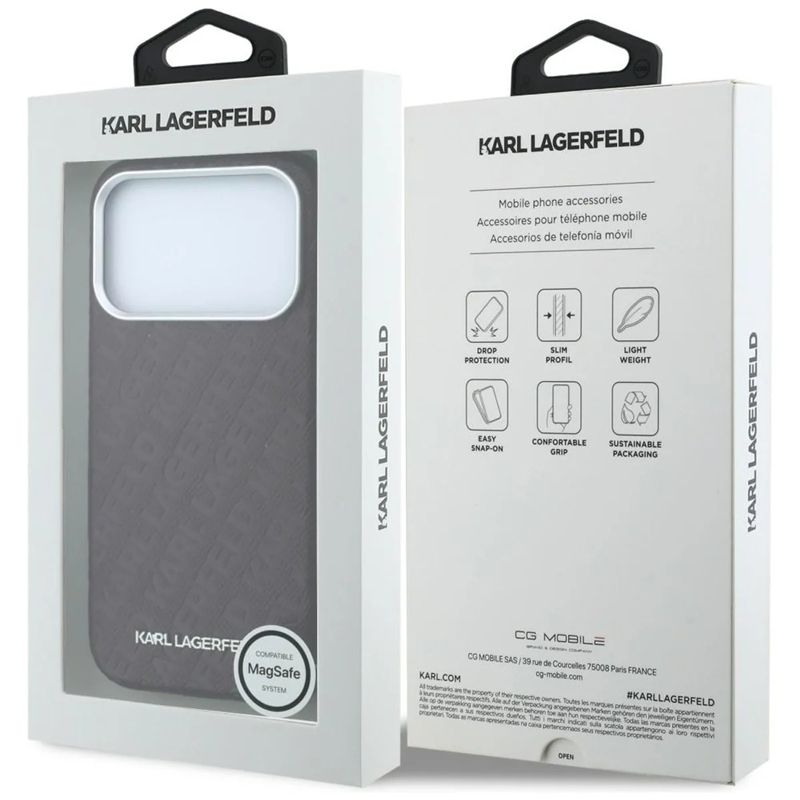 Θήκη Karl Lagerfeld Monogram Logo MagSafe Burgundy iPhone 18 Pro/17 Pro ΘΗΚΕΣ KARL LAGERFELD Θήκη Karl Lagerfeld Monogram Logo MagSafe Burgundy iPhone 18 Pro/17 Pro - Image 2