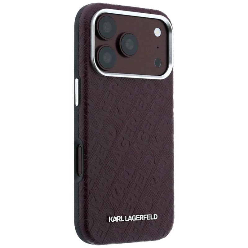 Θήκη Karl Lagerfeld Monogram Logo MagSafe Burgundy iPhone 18 Pro/17 Pro ΘΗΚΕΣ KARL LAGERFELD Θήκη Karl Lagerfeld Monogram Logo MagSafe Burgundy iPhone 18 Pro/17 Pro - Image 4