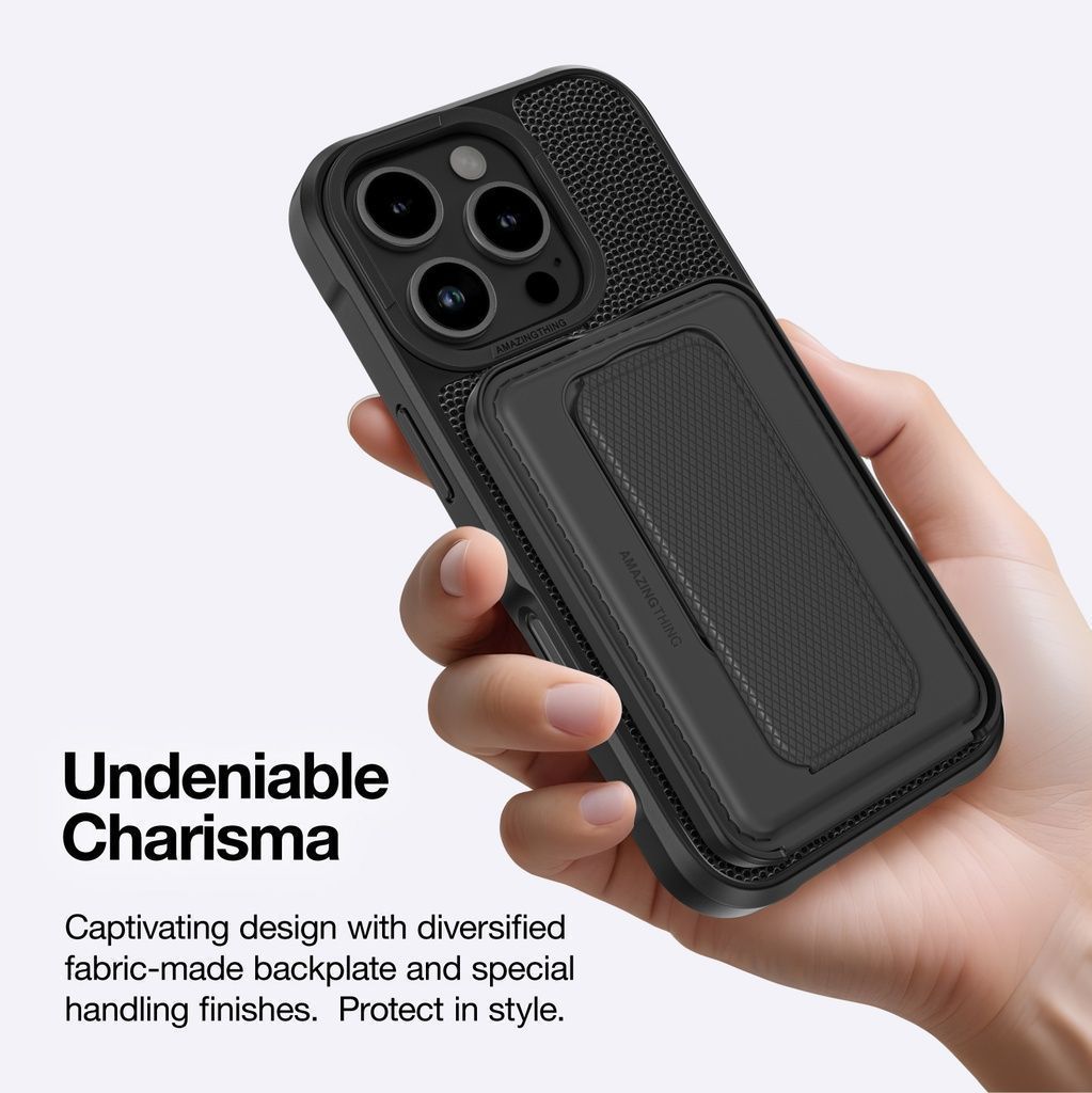 Θήκη με Stand και Holder AmazingThing Glamour Luxe Pack Black iPhone 16 Pro Max ΘΗΚΕΣ AmazingThing Θήκη με Stand και Holder AmazingThing Glamour Luxe Pack Black iPhone 16 Pro Max - Image 4