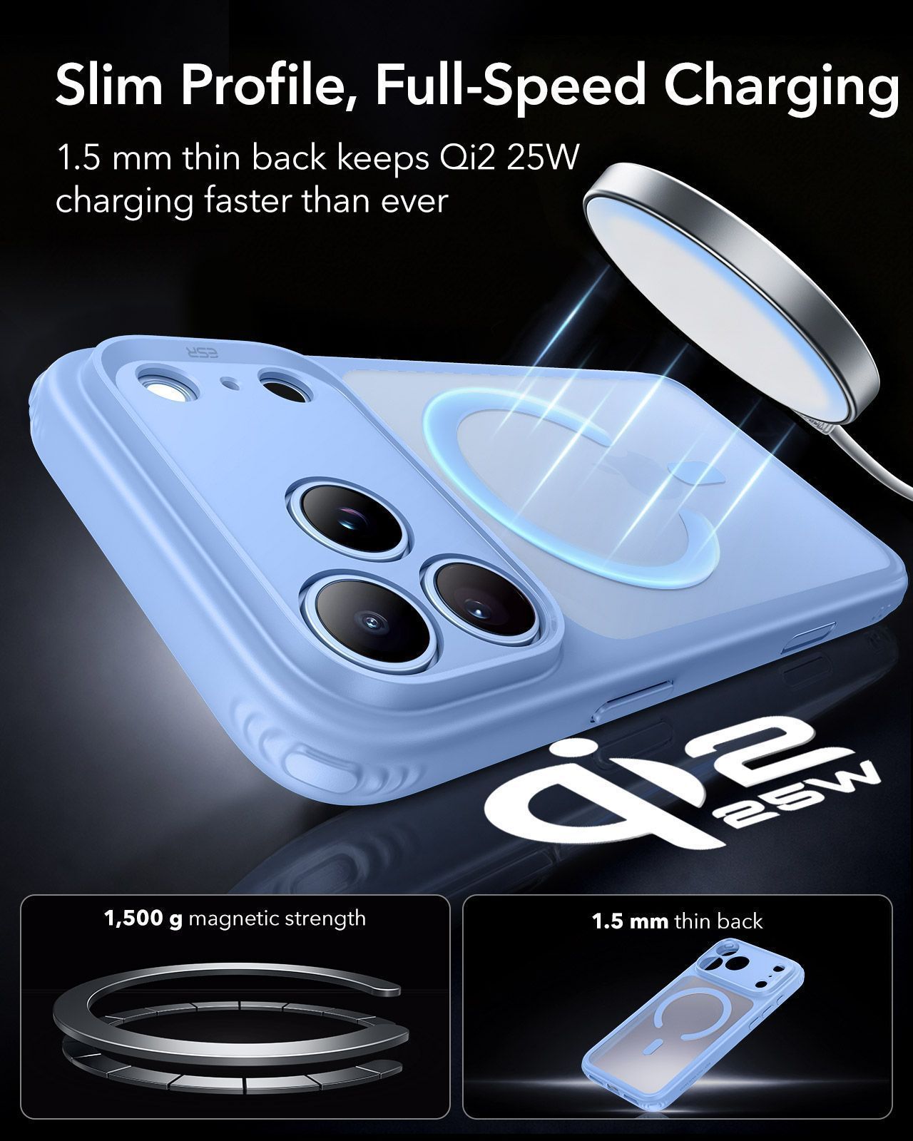 Θήκη ESR Classic Hybrid MagSafe Frosted Light Blue iPhone 18 Pro/iPhone 17 Pro ΘΗΚΕΣ ESR Θήκη ESR Classic Hybrid MagSafe Frosted Light Blue iPhone 18 Pro/iPhone 17 Pro - Image 3