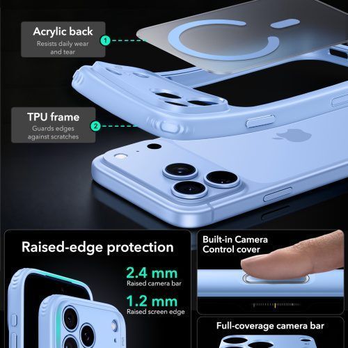 Alternative view of Θήκη ESR Classic Hybrid MagSafe Frosted Light Blue iPhone 18 Pro Max/17 Pro Max