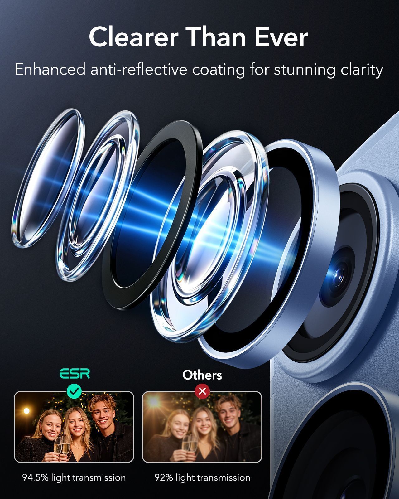ESR Armorite Tempered Glass Camera Lens Blue iPhone 18 Pro/18 Pro Max ΠΡΟΣΤΑΣΙΑ ΟΘΟΝΗΣ ESR ESR Armorite Tempered Glass Camera Lens Blue iPhone 18 Pro/18 Pro Max - Image 5