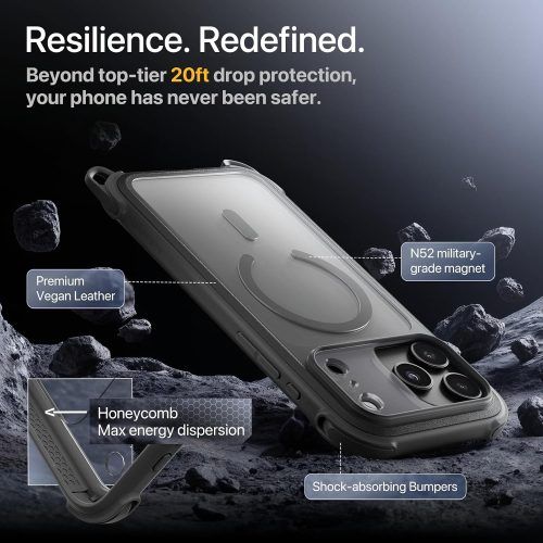 Alternative view of Θήκη MagEasy Odyssey Strap M Rugged with Lanyard Magsafe Black iPhone 18 Pro Max/17 Pro Max