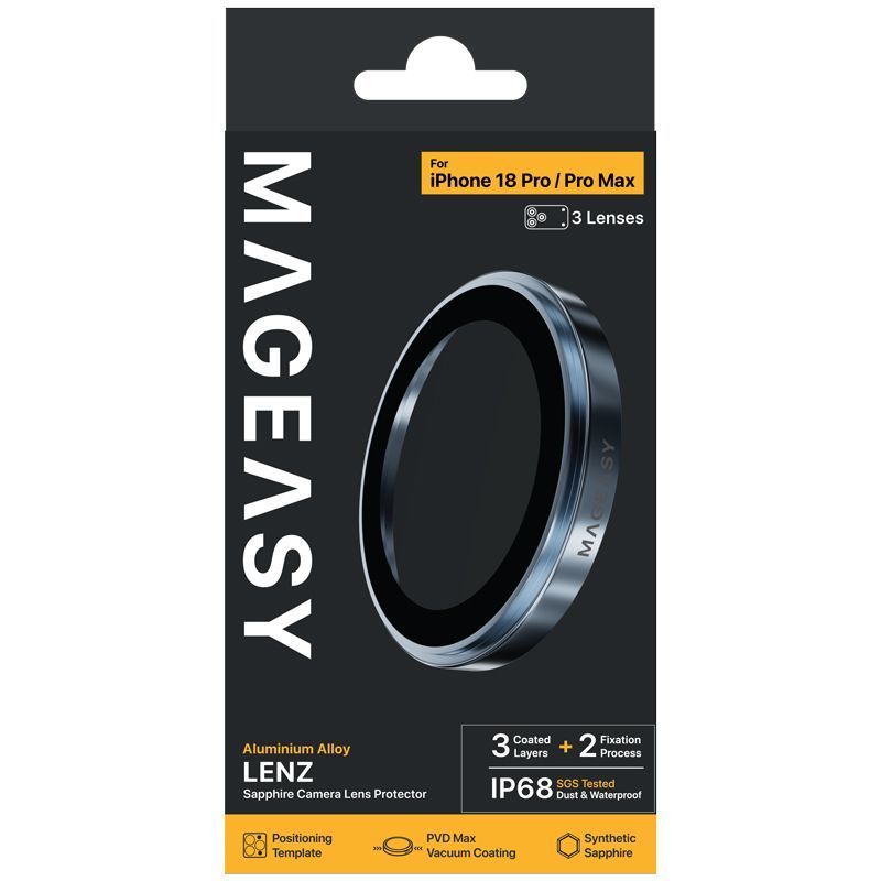 MagEasy Sapphire Camera Lens Glass Aerial iPhone 18 Pro/18 Pro Max ΠΡΟΣΤΑΣΙΑ ΟΘΟΝΗΣ MagEasy MagEasy Sapphire Camera Lens Glass Aerial iPhone 18 Pro/18 Pro Max - Image 5