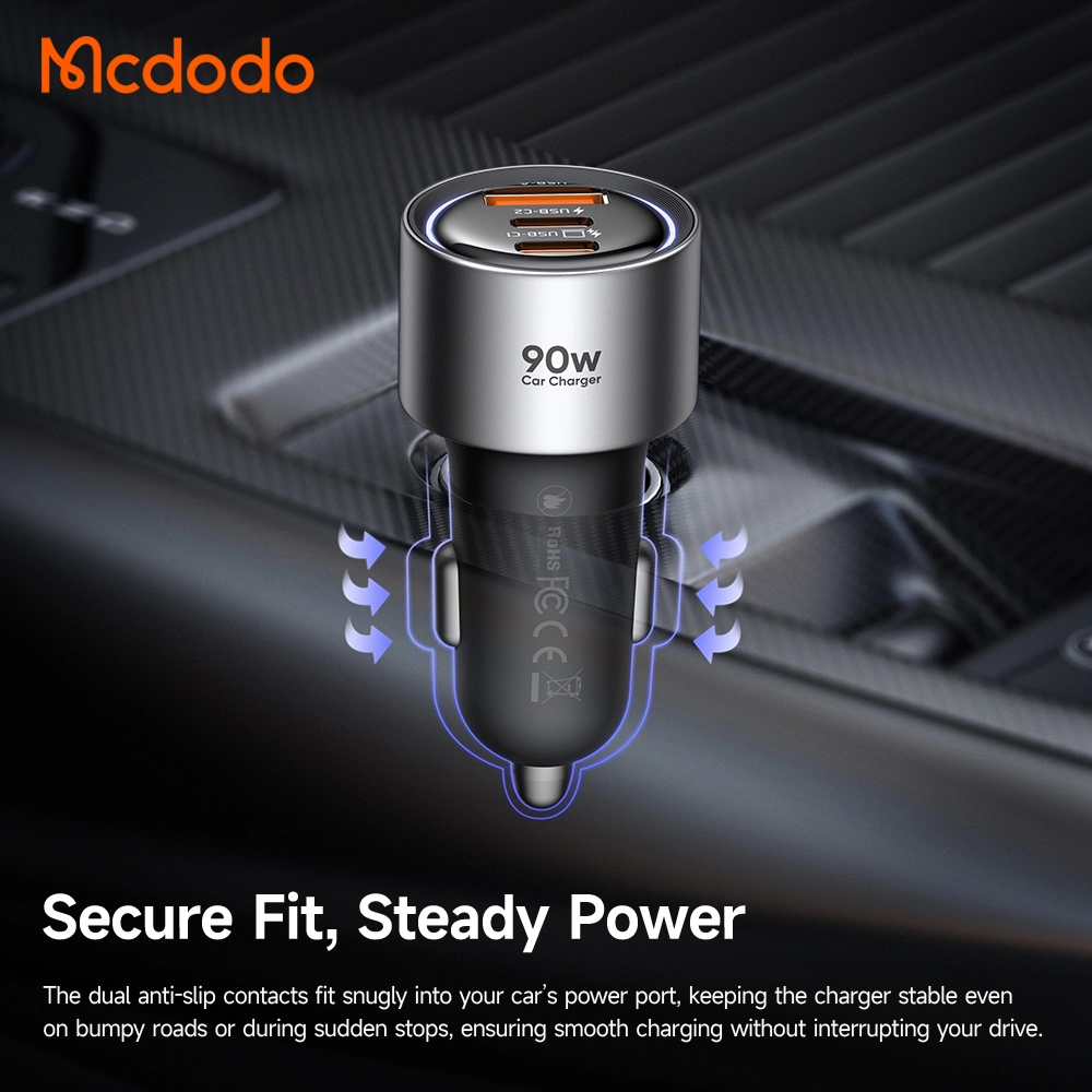 Mcdodo Triple Charger 2x USB-C 1x USB 90W Black (CC311) ΑΞΕΣΟΥΑΡ Mcdodo Mcdodo Triple Charger 2x USB-C 1x USB 90W Black (CC311) - Image 4