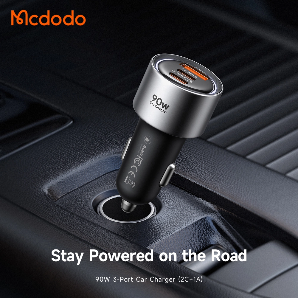 Mcdodo Triple Charger 2x USB-C 1x USB 90W Black (CC311) ΑΞΕΣΟΥΑΡ Mcdodo Mcdodo Triple Charger 2x USB-C 1x USB 90W Black (CC311) - Image 2