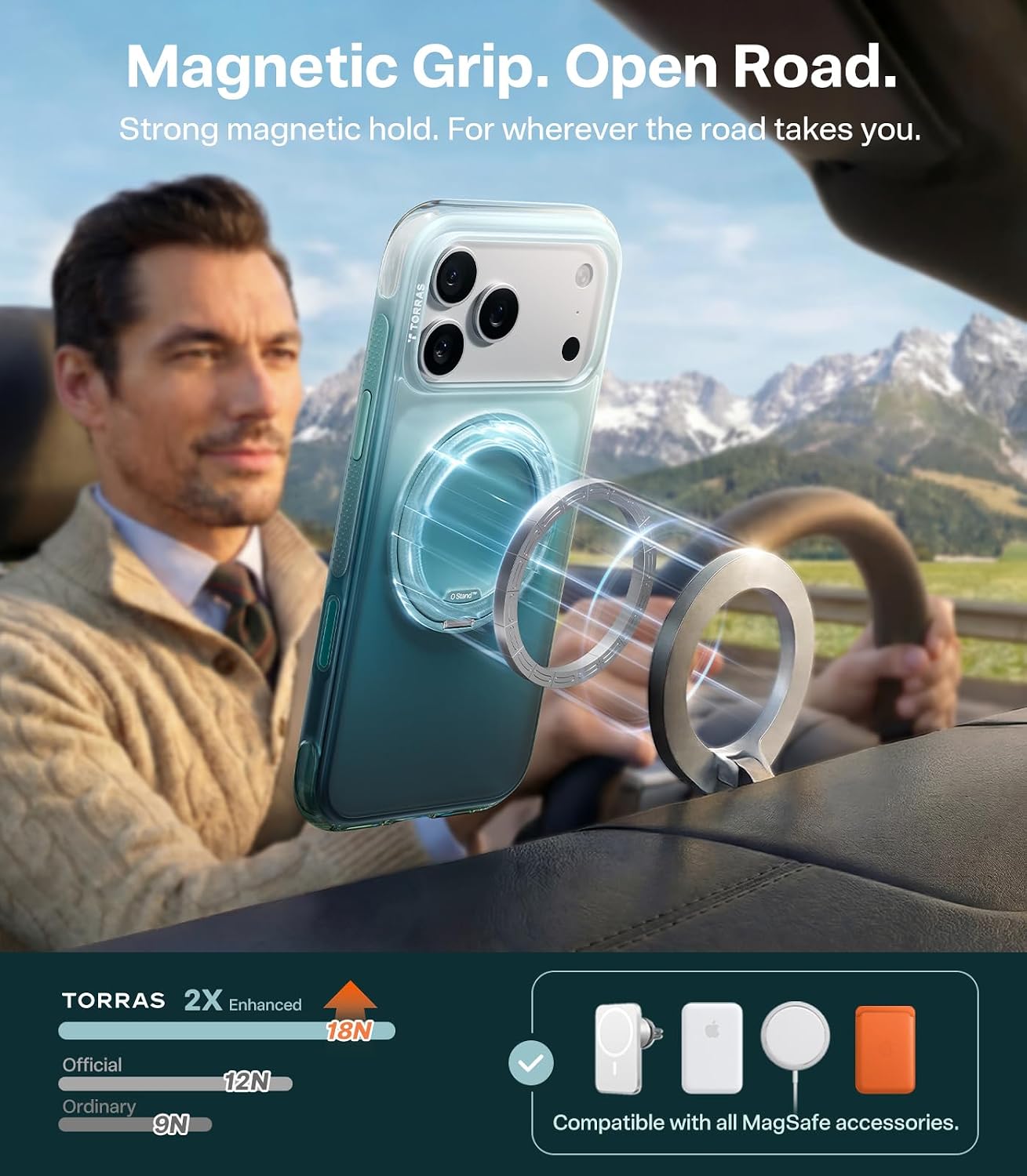 Θήκη Torras Ostand R Air MagSafe Kickstand Forest Haze iPhone 17 Pro Max ΘΗΚΕΣ TORRAS Θήκη Torras Ostand R Air MagSafe Kickstand Forest Haze iPhone 17 Pro Max - Image 6