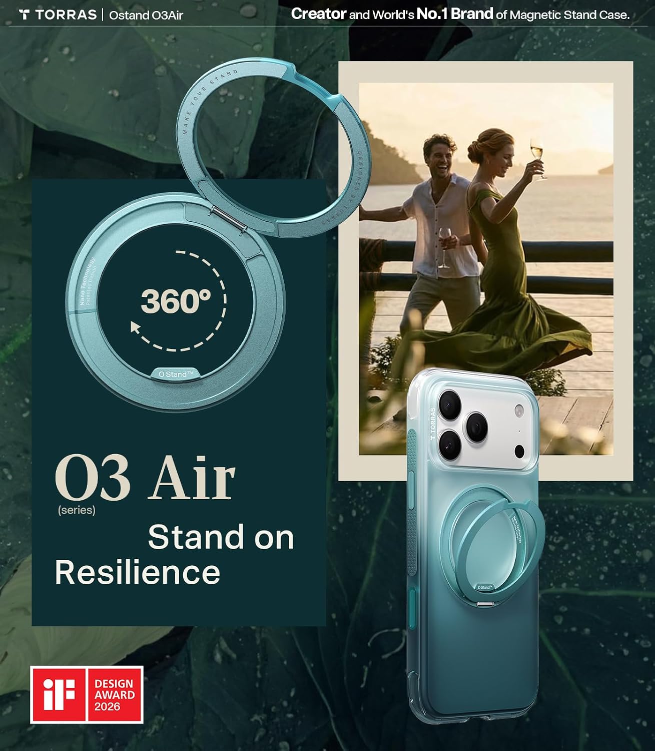Θήκη Torras Ostand R Air MagSafe Kickstand Forest Haze iPhone 17 Pro Max ΘΗΚΕΣ TORRAS Θήκη Torras Ostand R Air MagSafe Kickstand Forest Haze iPhone 17 Pro Max - Image 5