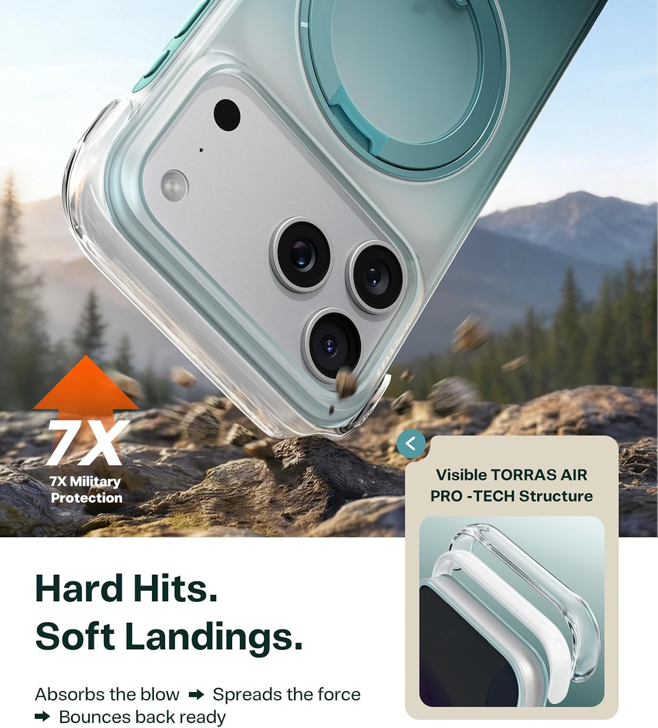 Θήκη Torras Ostand R Air MagSafe Kickstand Forest Haze iPhone 17 Pro Max ΘΗΚΕΣ TORRAS Θήκη Torras Ostand R Air MagSafe Kickstand Forest Haze iPhone 17 Pro Max - Image 3
