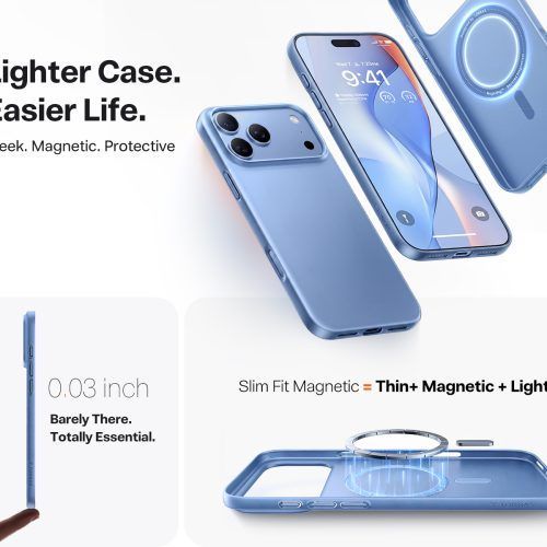 Alternative view of Θήκη Torras OriginFit MagSafe Light Blue iPhone 18 Pro Max/17 Pro Max