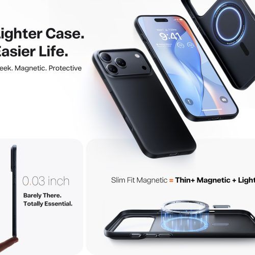 Alternative view of Θήκη Torras OriginFit MagSafe Black iPhone 18 Pro Max/17 Pro Max
