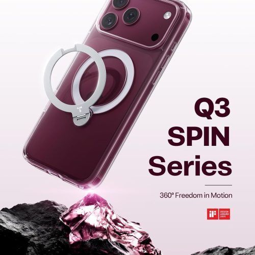 Alternative view of Θήκη Torras Ostand Q3 Spin MagSafe Clear iPhone 18 Pro Max/17 Pro Max
