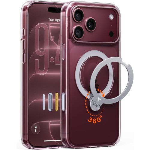 Θήκη Torras Ostand Q3 Spin MagSafe Clear iPhone 18 Pro Max/17 Pro Max ΘΗΚΕΣ TORRAS Θήκη Torras Ostand Q3 Spin MagSafe Clear iPhone 18 Pro Max/17 Pro Max