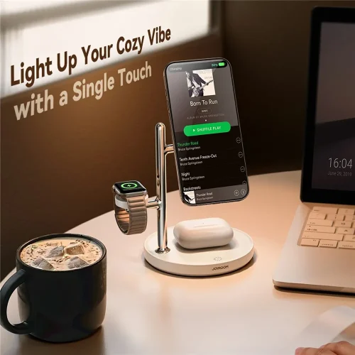 Alternative view of Siipro 4in1 Qi2.2 MagSafe 25W Charging Station Black (SW-47B)