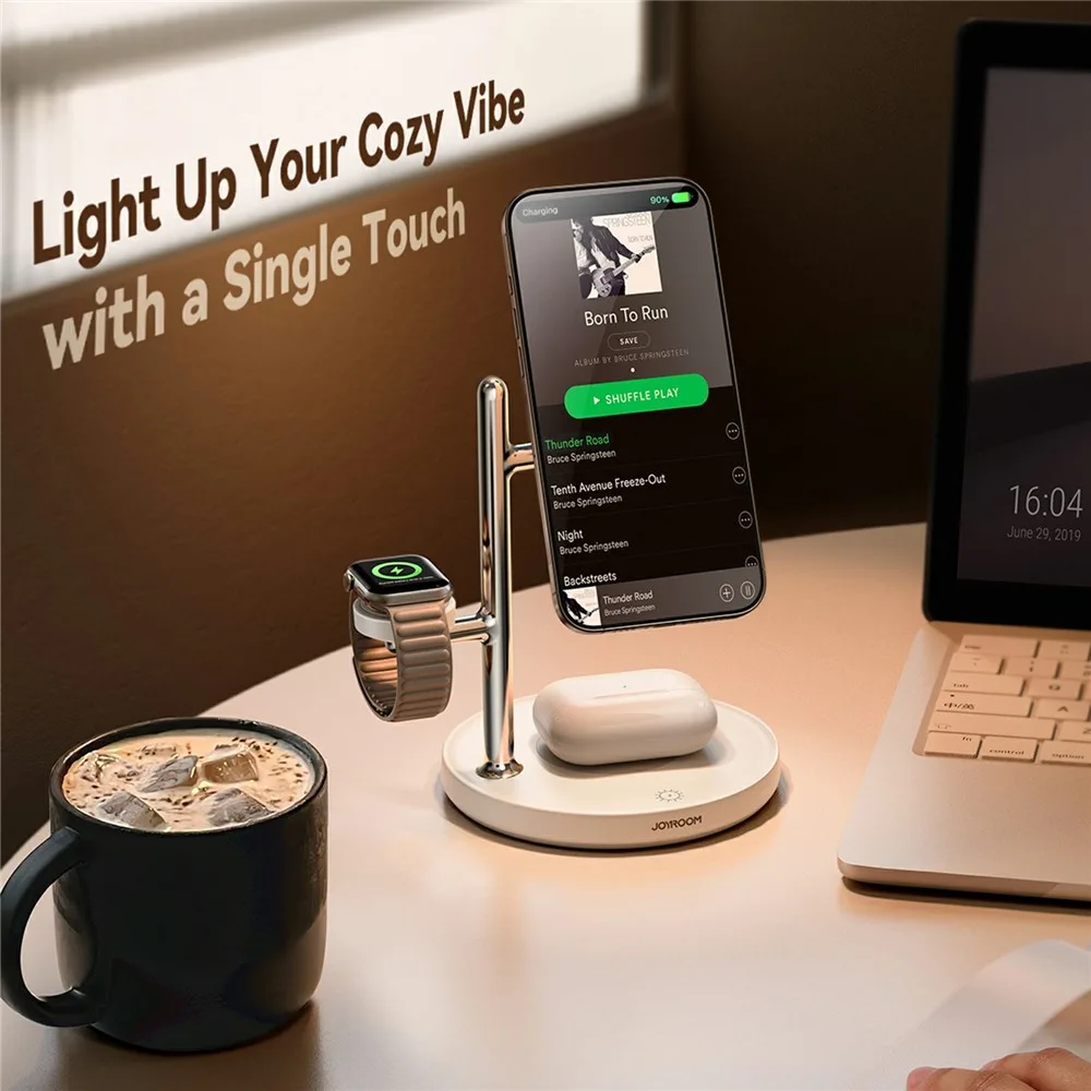 Siipro 4in1 Qi2.2 MagSafe 25W Charging Station Black (SW-47B) APPLE WATCH SIIPRO Siipro 4in1 Qi2.2 MagSafe 25W Charging Station Black (SW-47B) - Image 2