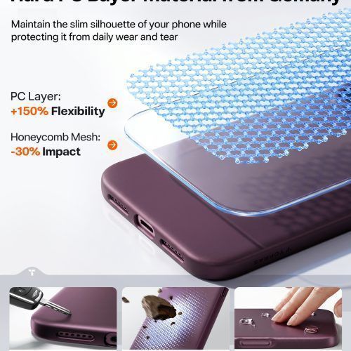 Alternative view of Θήκη Torras OriginFit MagSafe Purple iPhone 18 Pro Max/17 Pro Max