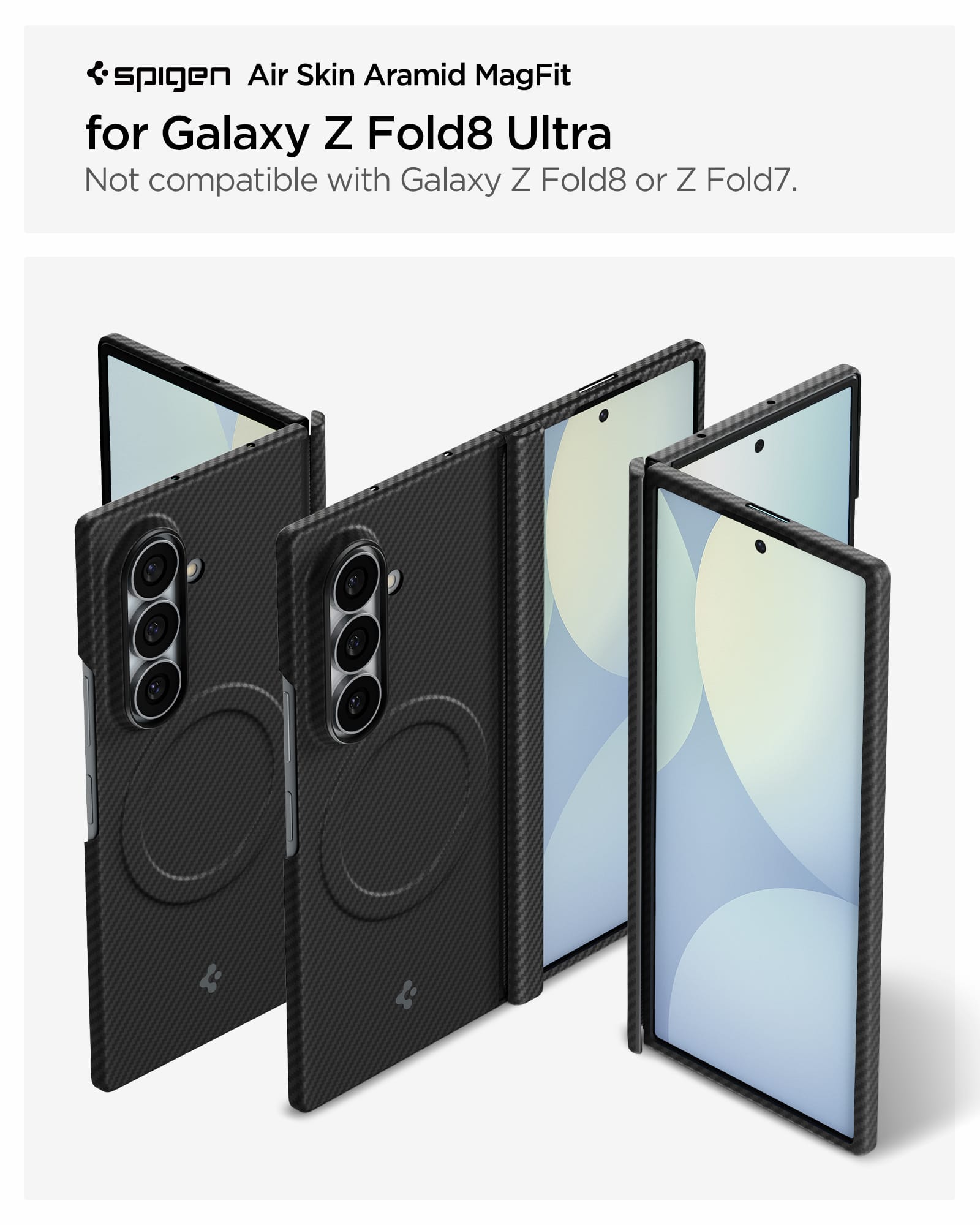 Θήκη Spigen AirSkin Aramid MagFit Magsafe Black Samsung Galaxy Z Fold 8 Ultra ΘΗΚΕΣ Spigen Θήκη Spigen AirSkin Aramid MagFit Magsafe Black Samsung Galaxy Z Fold 8 Ultra - Image 16