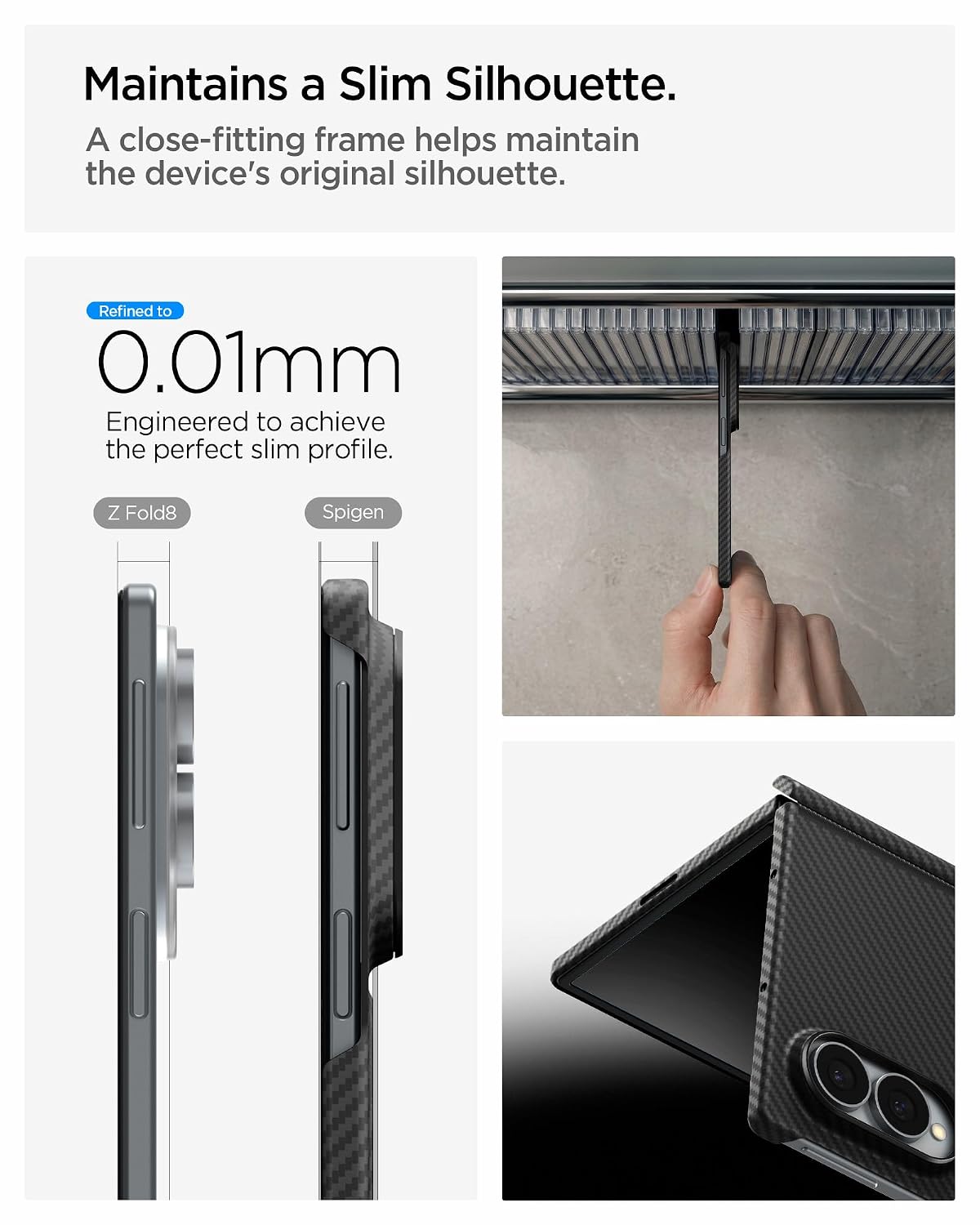 Θήκη Spigen AirSkin Aramid Magsafe Black Samsung Galaxy Z Fold 8 ΘΗΚΕΣ Spigen Θήκη Spigen AirSkin Aramid Magsafe Black Samsung Galaxy Z Fold 8 - Image 4