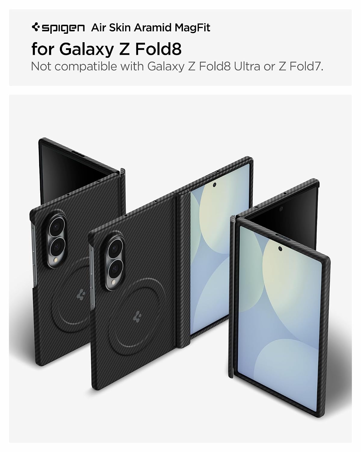 Θήκη Spigen AirSkin Aramid Magsafe Black Samsung Galaxy Z Fold 8 ΘΗΚΕΣ Spigen Θήκη Spigen AirSkin Aramid Magsafe Black Samsung Galaxy Z Fold 8 - Image 2