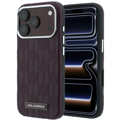 Θήκη Karl Lagerfeld Monogram Logo MagSafe Burgundy iPhone 18 Pro/17 Pro ΘΗΚΕΣ KARL LAGERFELD Θήκη Karl Lagerfeld Monogram Logo MagSafe Burgundy iPhone 18 Pro/17 Pro