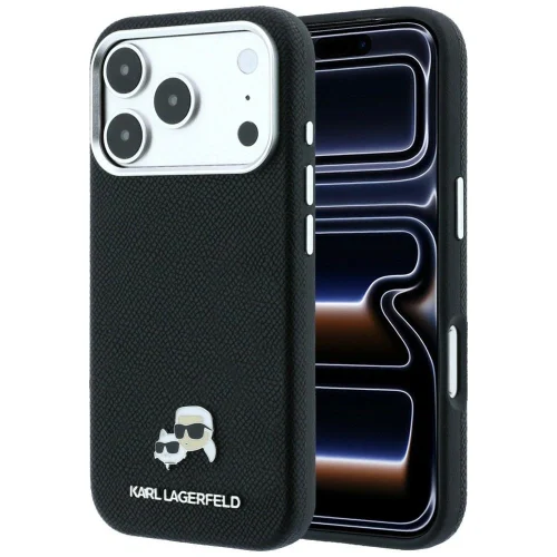 Θήκη Karl Lagerfeld Karl and Choupette Head Pins MagSafe Leather Black iPhone 18 Pro/iPhone 17 Pro ΘΗΚΕΣ KARL LAGERFELD Θήκη Karl Lagerfeld Karl and Choupette Head Pins MagSafe Leather Black iPhone 18 Pro/iPhone 17 Pro
