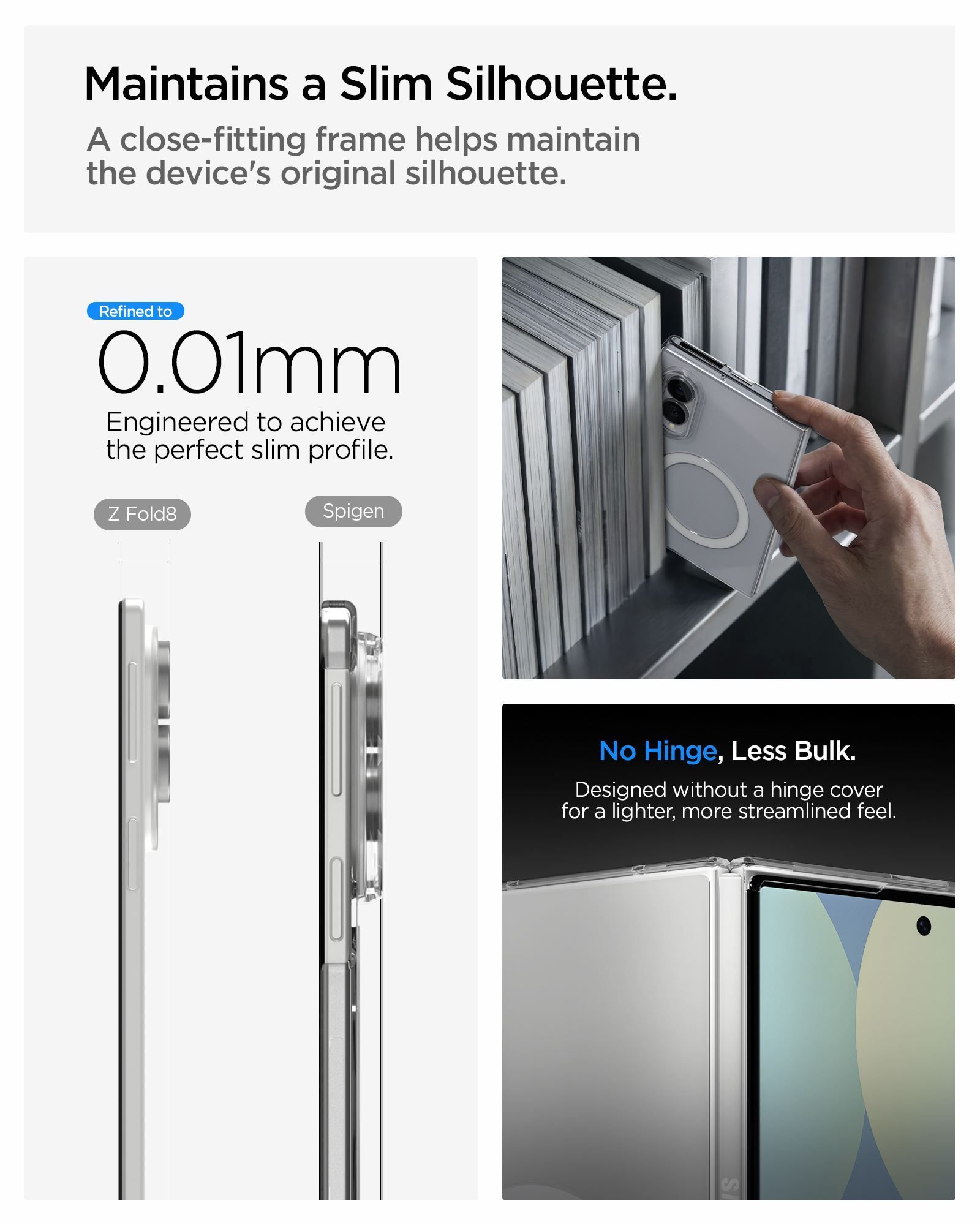 Θήκη Spigen Air Skin MagFit Clear White Samsung Galaxy Z Fold 8 ΘΗΚΕΣ Spigen Θήκη Spigen Air Skin MagFit Clear White Samsung Galaxy Z Fold 8 - Image 7