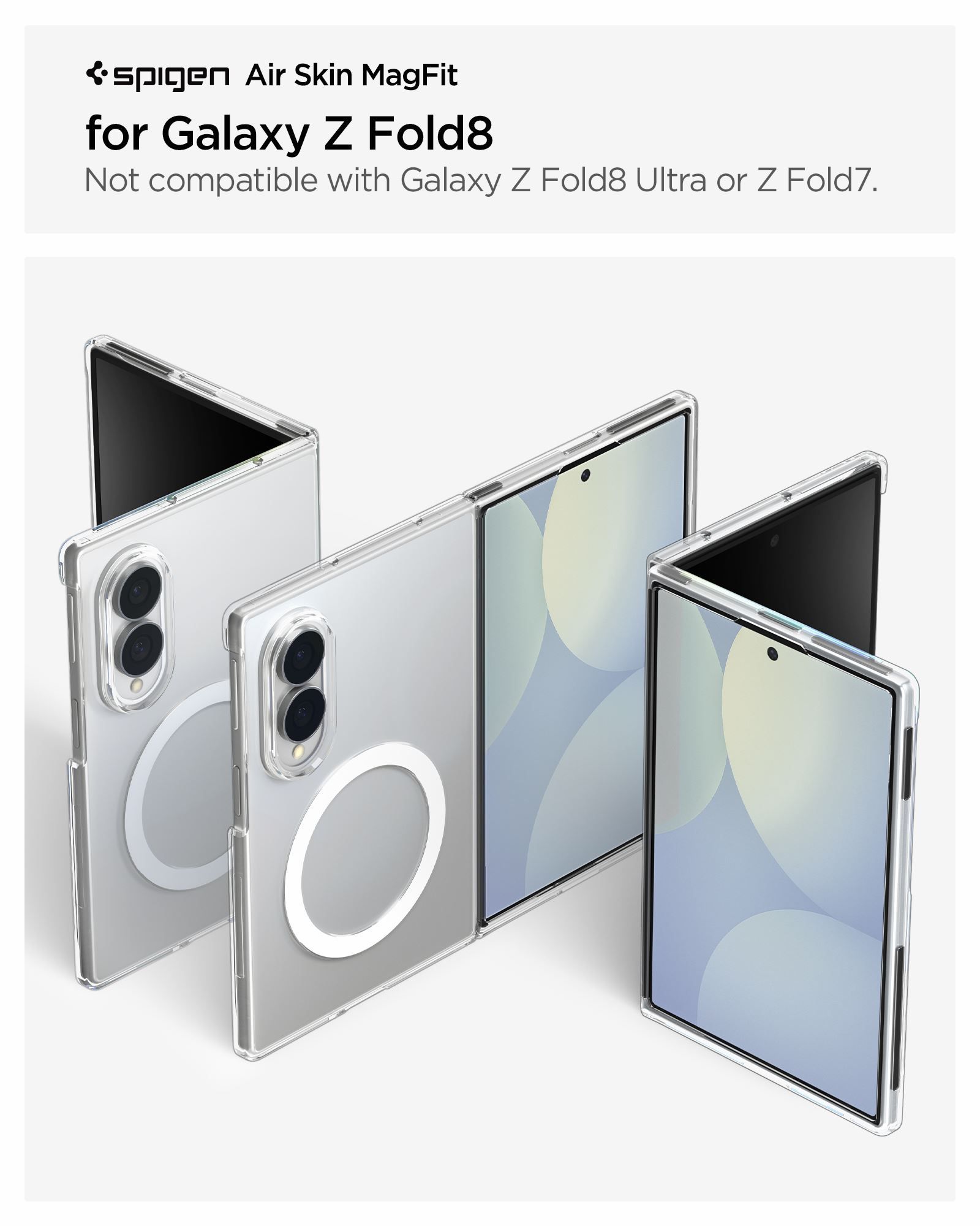 Θήκη Spigen Air Skin MagFit Clear White Samsung Galaxy Z Fold 8 ΘΗΚΕΣ Spigen Θήκη Spigen Air Skin MagFit Clear White Samsung Galaxy Z Fold 8 - Image 2