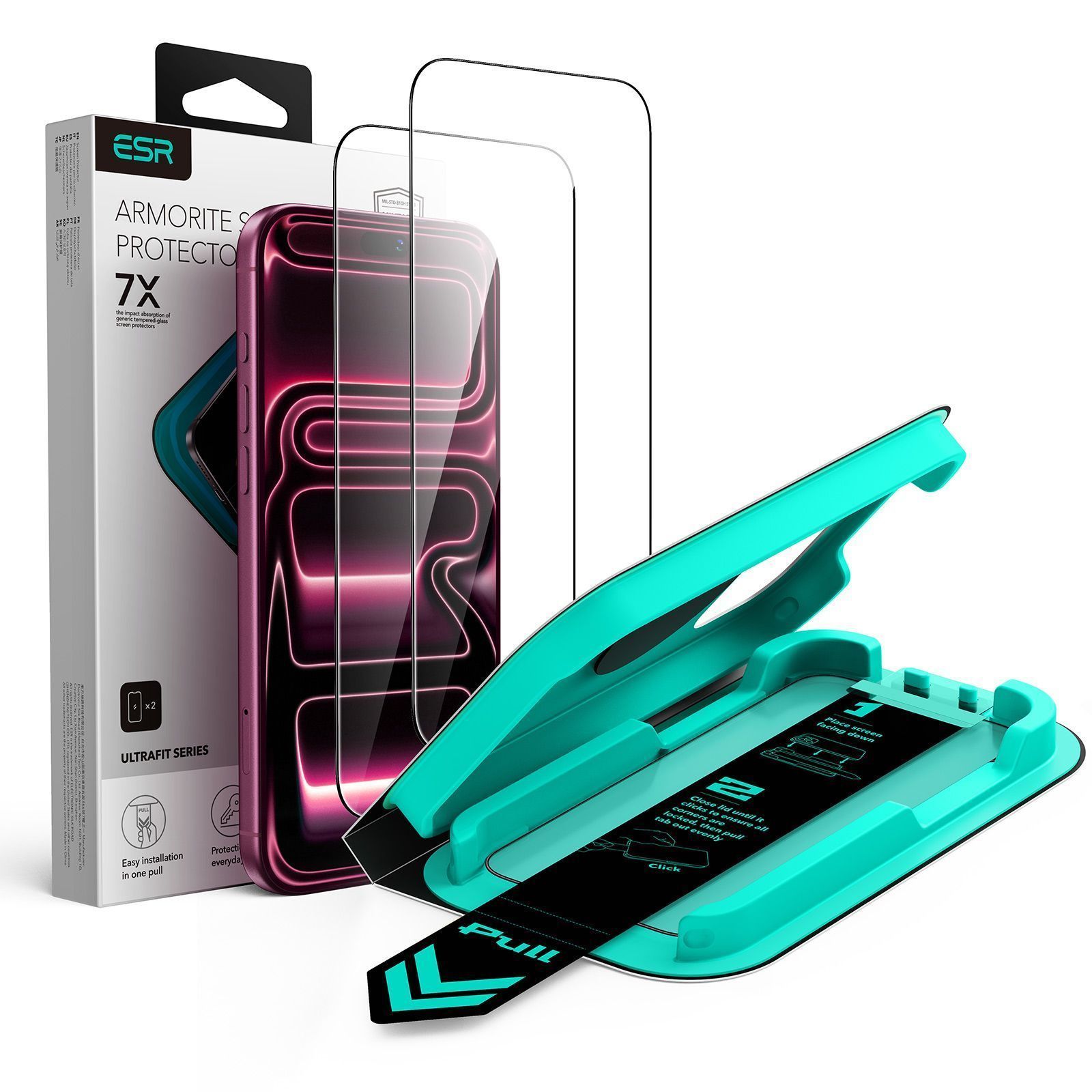 (2-Pack) ESR UltraFit Armorite Tempered Glass iPhone 18 Pro Max/17 Pro Max ΠΡΟΣΤΑΣΙΑ ΟΘΟΝΗΣ ESR (2-Pack) ESR UltraFit Armorite Tempered Glass iPhone 18 Pro Max/17 Pro Max