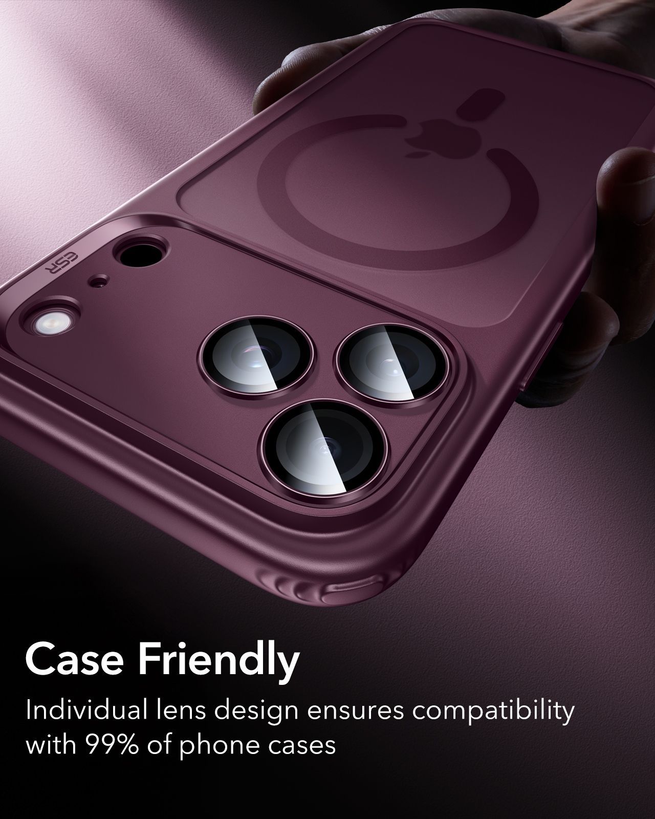ESR Armorite Tempered Glass Camera Lens Deep Burgundy iPhone 18 Pro/18 Pro Max ΠΡΟΣΤΑΣΙΑ ΟΘΟΝΗΣ ESR ESR Armorite Tempered Glass Camera Lens Deep Burgundy iPhone 18 Pro/18 Pro Max - Image 4