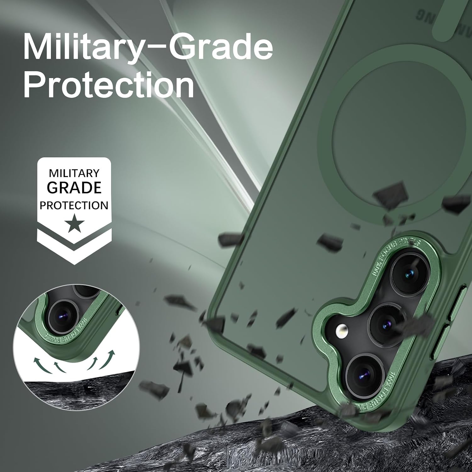 Θήκη Orso MagCase Focus Frosted Forest Green Samsung Galaxy A57 ΘΗΚΕΣ Orso Θήκη Orso MagCase Focus Frosted Forest Green Samsung Galaxy A57 - Image 3