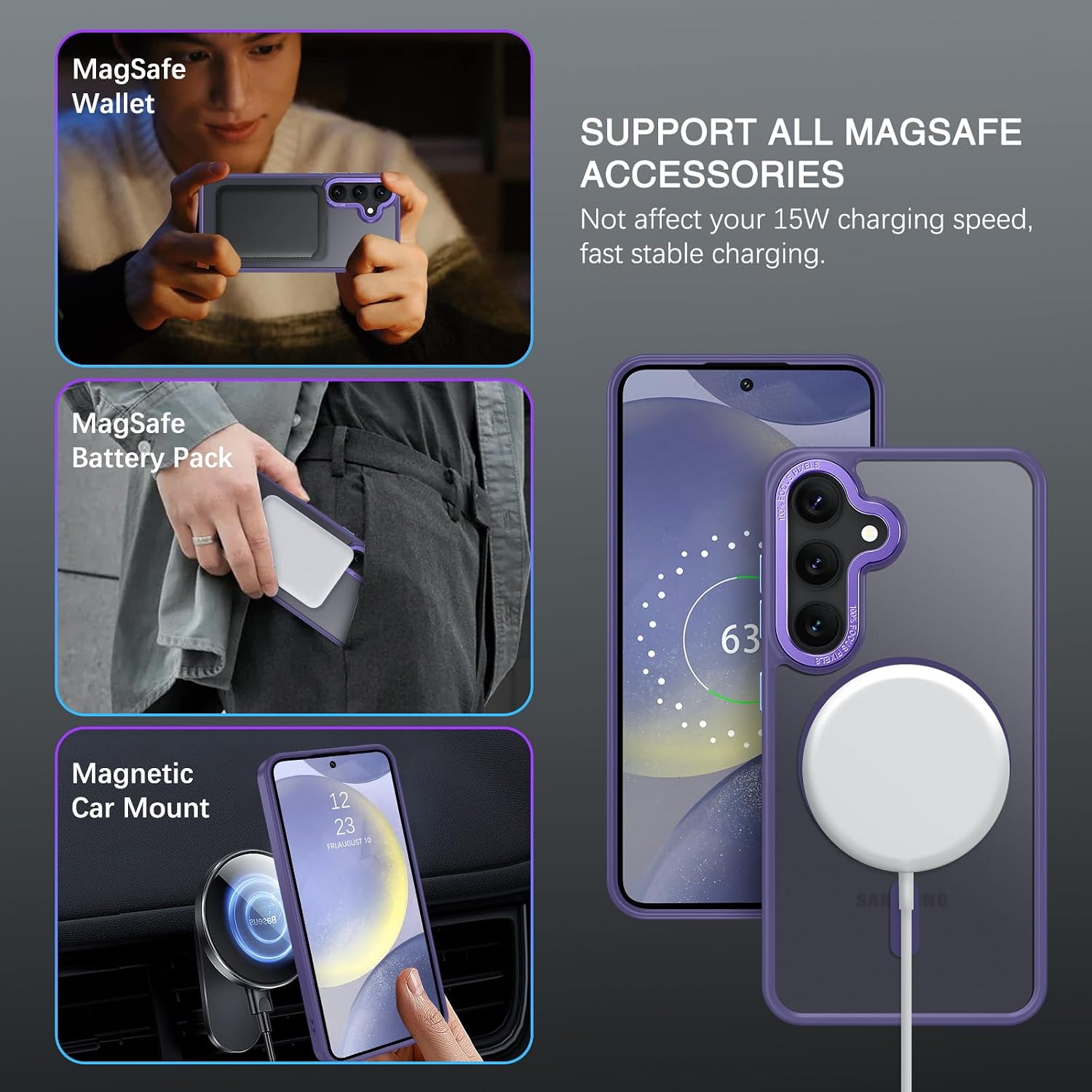 Θήκη Orso MagCase Focus Frosted Purple Samsung Galaxy A57 ΘΗΚΕΣ Orso Θήκη Orso MagCase Focus Frosted Purple Samsung Galaxy A57 - Image 3