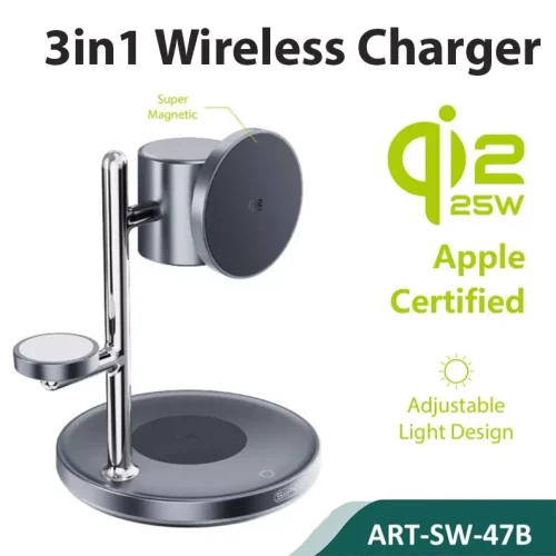 Siipro 4in1 Qi2.2 MagSafe 25W Charging Station Black (SW-47B)