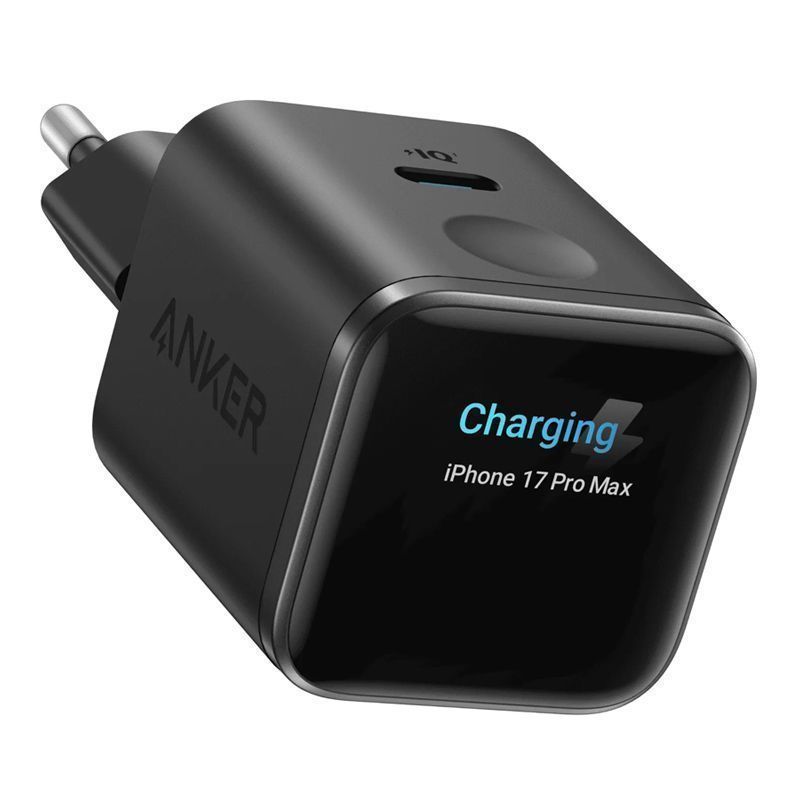 Anker Nano Charger 45W GaN USB-C Smart Display Wall Charger Black ΑΞΕΣΟΥΑΡ Anker Anker Nano Charger 45W GaN USB-C Smart Display Wall Charger Black
