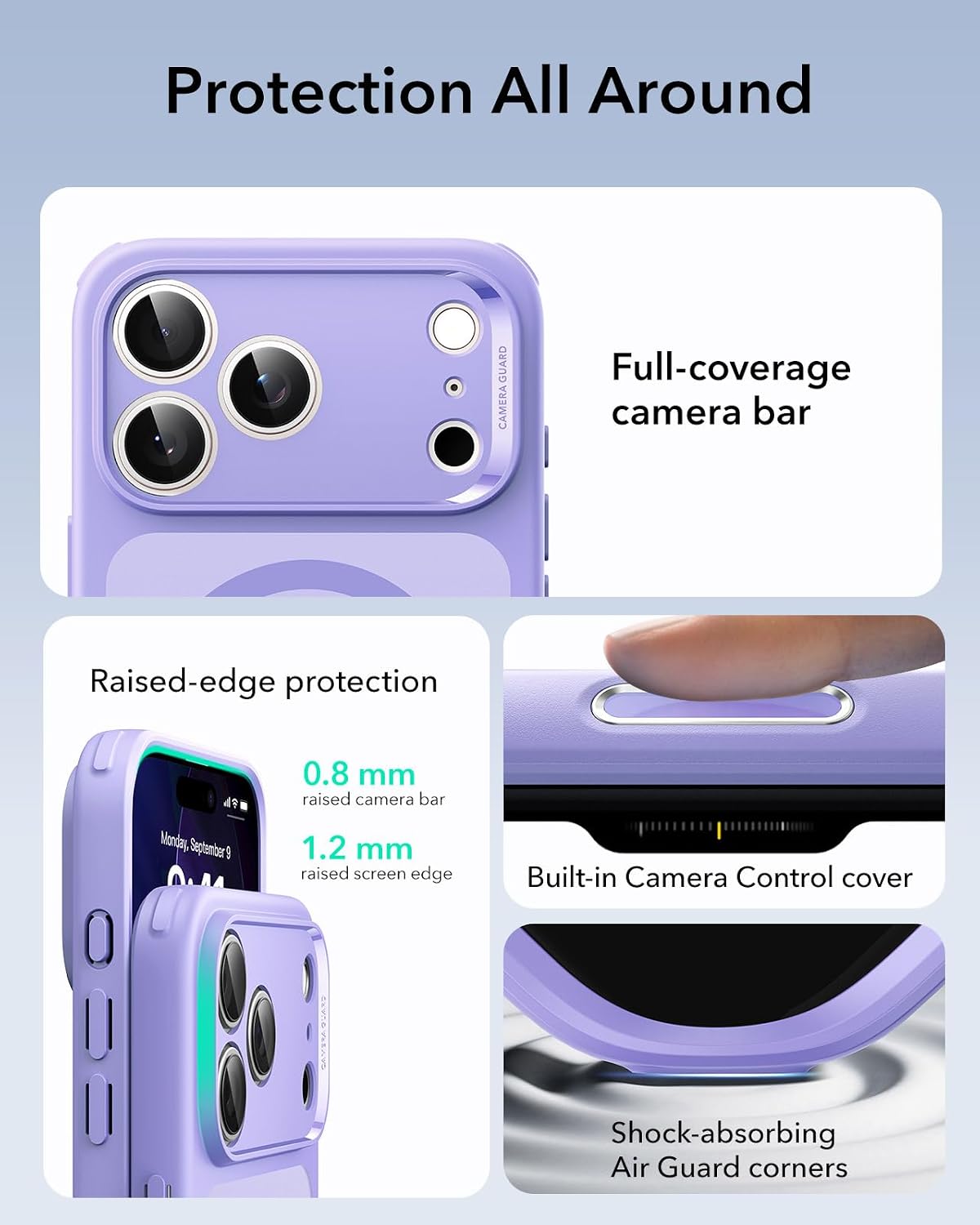 Θήκη ESR Classic Hybrid (Camera Control Button) MagSafe Frosted Purple iPhone 17 Pro Max ΘΗΚΕΣ ESR Θήκη ESR Classic Hybrid (Camera Control Button) MagSafe Frosted Purple iPhone 17 Pro Max - Image 2