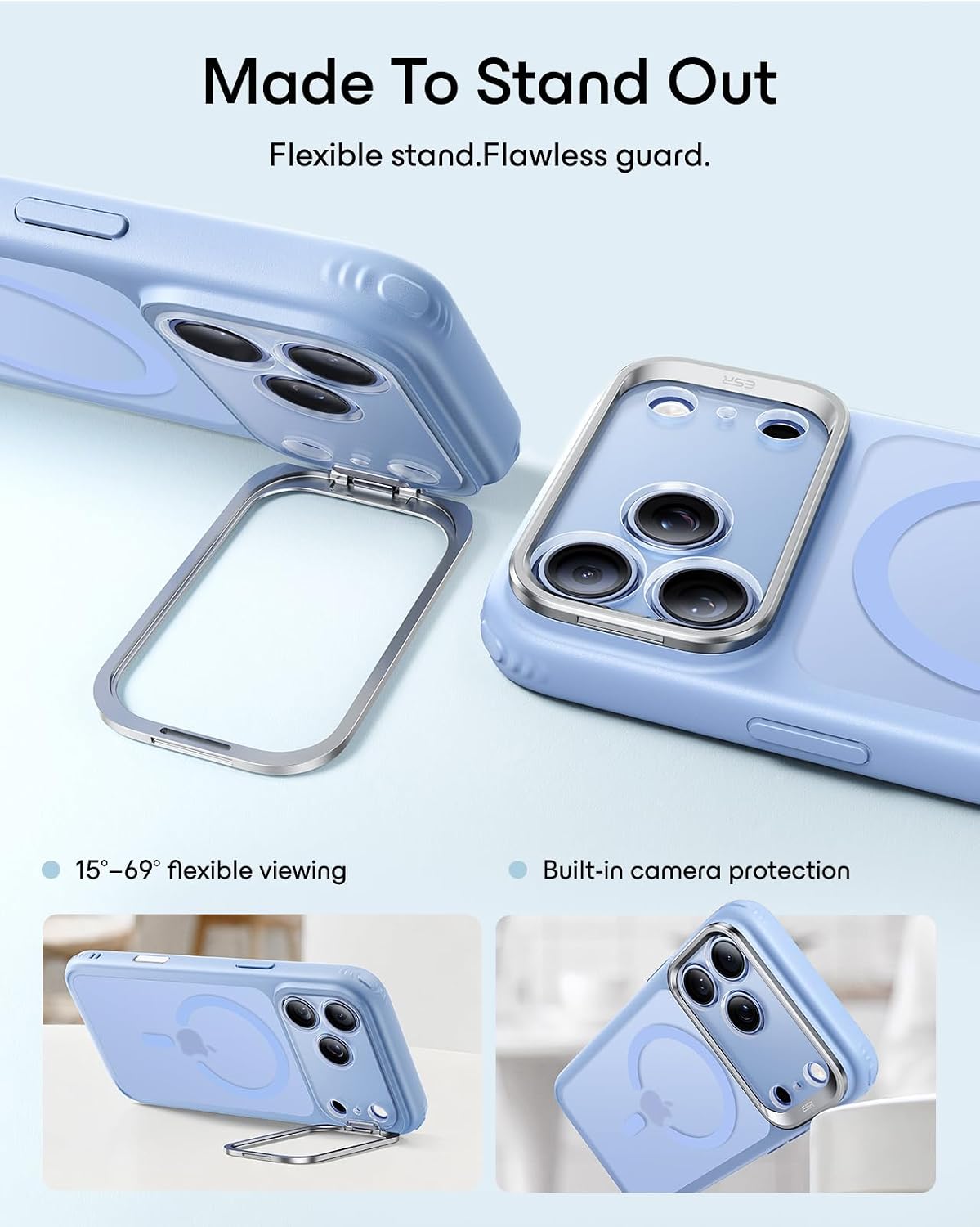 Θήκη ESR Classic Hybrid with Flex Stand MagSafe Frosted Light Blue iPhone 18 Pro Max/iPhone 17 Pro Max ΘΗΚΕΣ ESR Θήκη ESR Classic Hybrid with Flex Stand MagSafe Frosted Light Blue iPhone 18 Pro Max/iPhone 17 Pro Max - Image 7