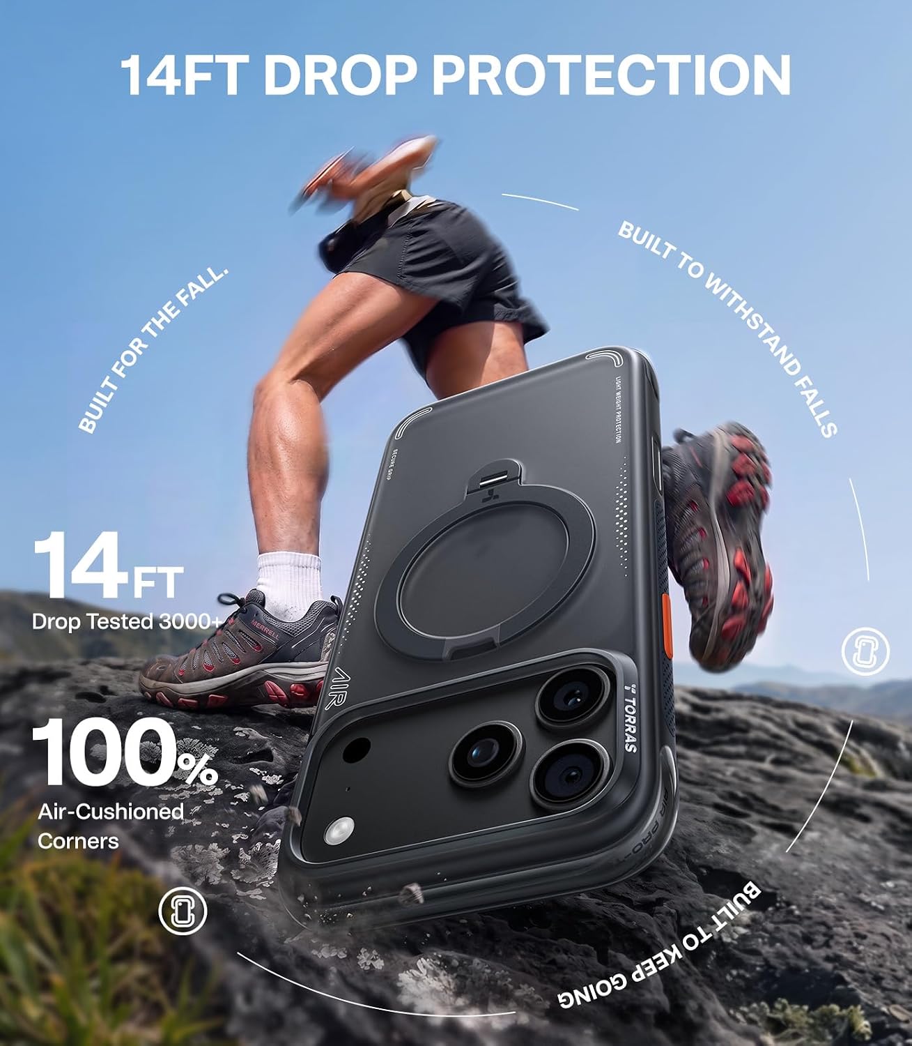 Θήκη Torras Ostand Spin Air Q3 MagSafe Kickstand Black iPhone 18 Pro Max/17 Pro Max ΘΗΚΕΣ TORRAS Θήκη Torras Ostand Spin Air Q3 MagSafe Kickstand Black iPhone 18 Pro Max/17 Pro Max - Image 9