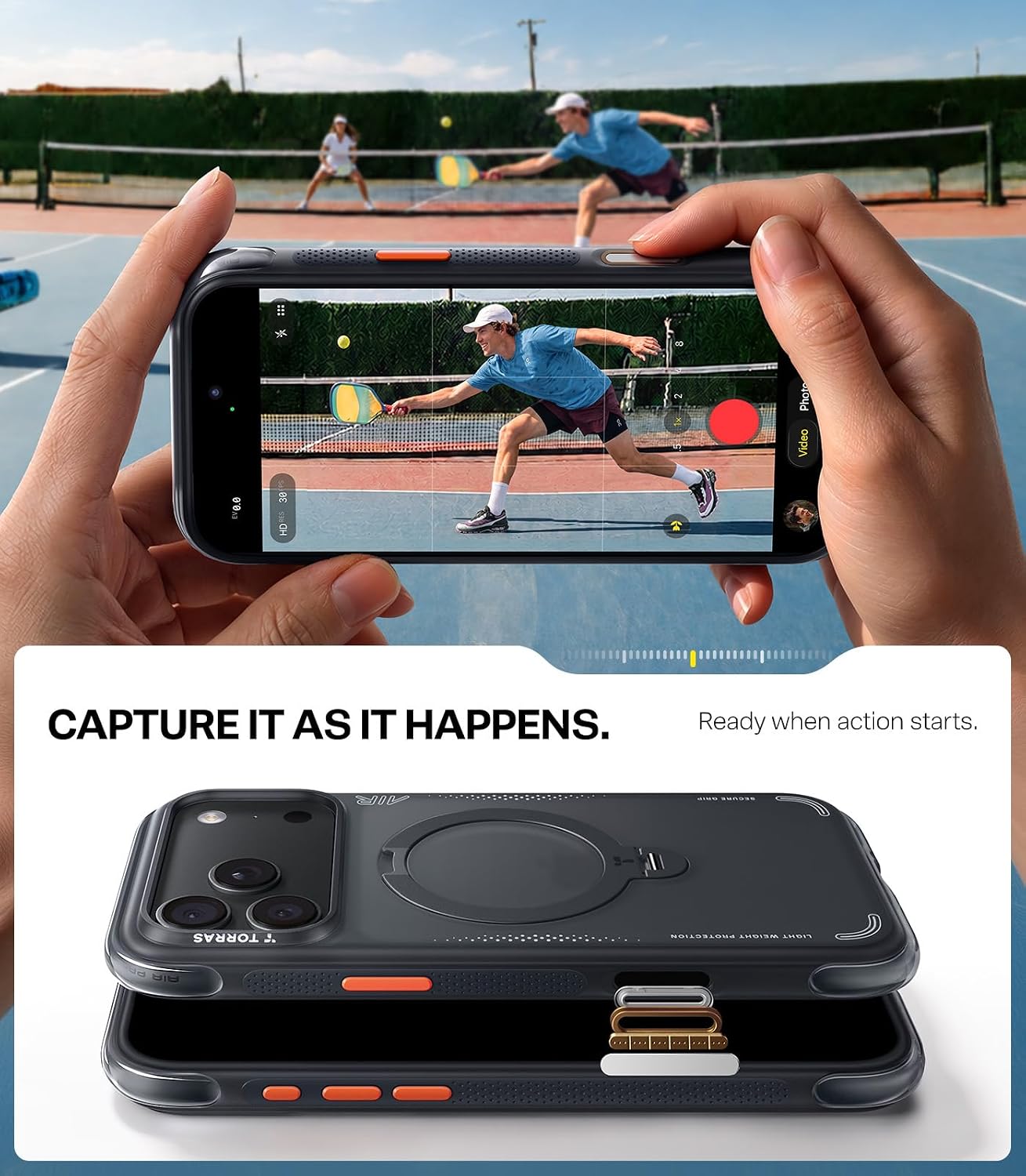 Θήκη Torras Ostand Spin Air Q3 MagSafe Kickstand Black iPhone 18 Pro Max/17 Pro Max ΘΗΚΕΣ TORRAS Θήκη Torras Ostand Spin Air Q3 MagSafe Kickstand Black iPhone 18 Pro Max/17 Pro Max - Image 6