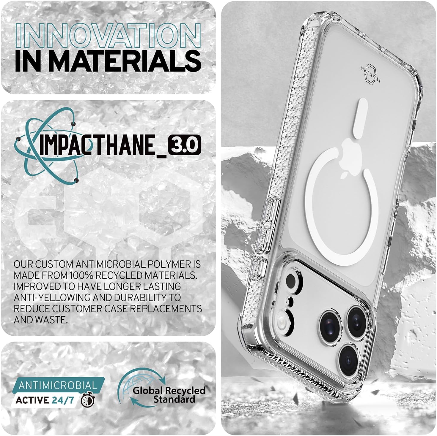 Θήκη ITSKINS Hybrid Clear MagSafe Clear iPhone 18 Pro Max/17 Pro Max ΘΗΚΕΣ ITSKINS Θήκη ITSKINS Hybrid Clear MagSafe Clear iPhone 18 Pro Max/17 Pro Max - Image 7